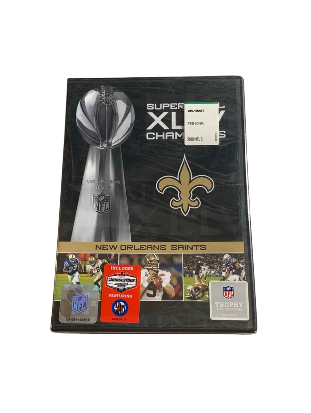 NFL Super Bowl XLIV Champions New Orleans Saints DVD 2010 Trophy NEW